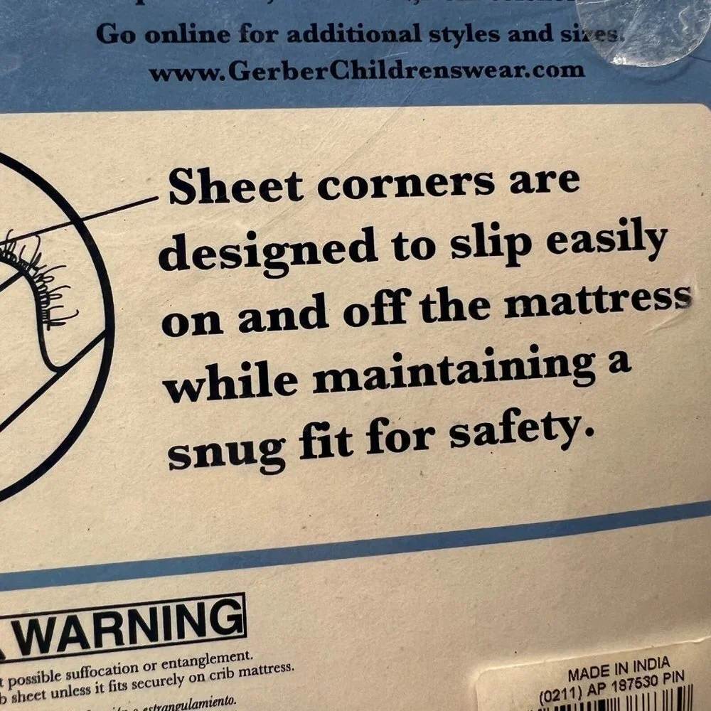 Gerber Single Pack Knit 100% Cotton Crib Sheet